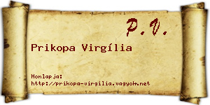 Prikopa Virgília névjegykártya