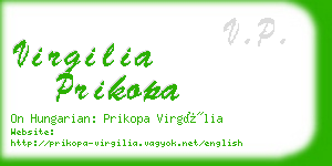 virgilia prikopa business card